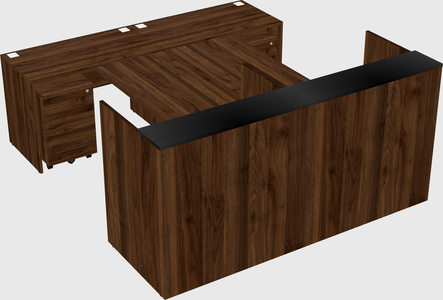 Shared u-shaped reception desks