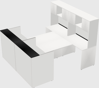 Shared u-shaped reception desks