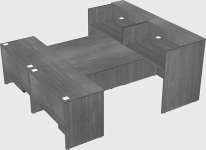 Shared u-shaped reception desks