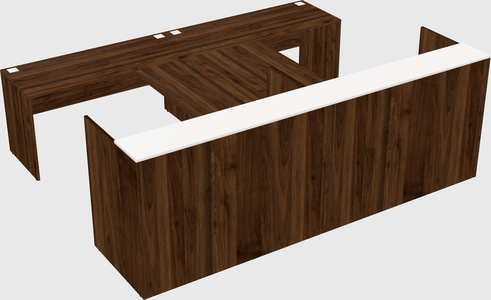 Shared u-shaped reception desks