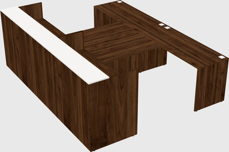 Shared u-shaped reception desks