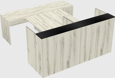 Shared u-shaped reception desks
