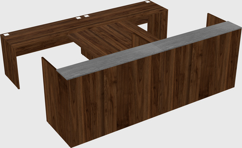 Shared u-shaped reception desks
