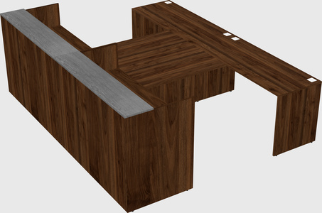 Shared u-shaped reception desks