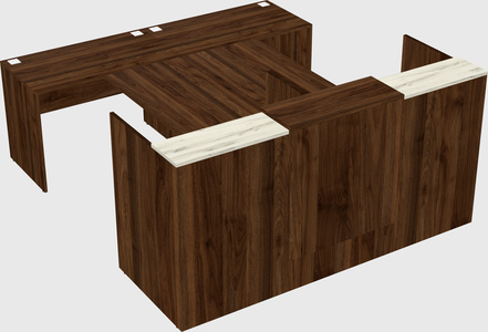 Shared u-shaped reception desks