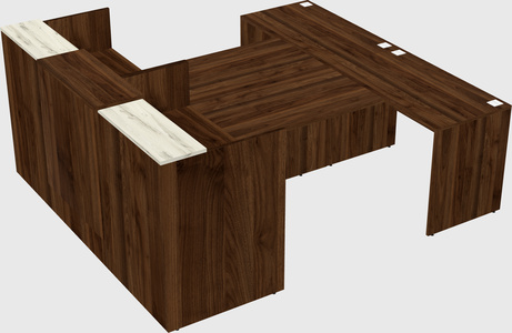 Shared u-shaped reception desks