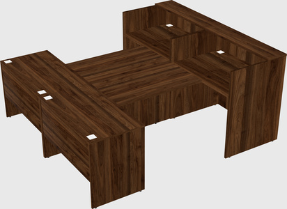 Shared u-shaped reception desks