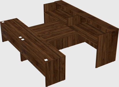 Shared u-shaped reception desks
