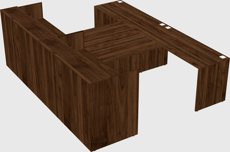 Shared u-shaped reception desks