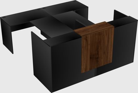 Shared u-shaped reception desks