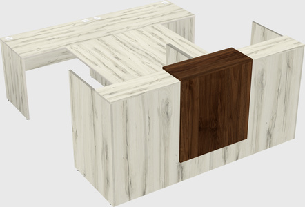 Shared u-shaped reception desks