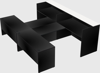 Shared u-shaped reception desks