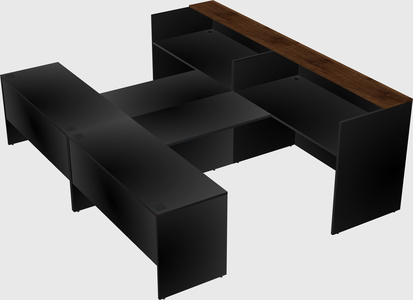 Shared u-shaped reception desks
