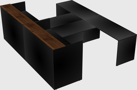Shared u-shaped reception desks