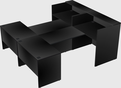 Shared u-shaped reception desks