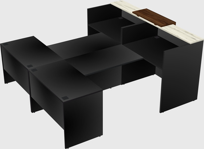 Shared u-shaped reception desks
