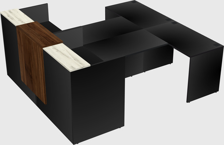 Shared u-shaped reception desks