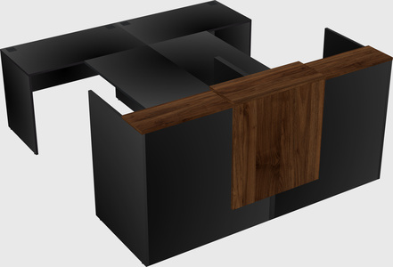 Shared u-shaped reception desks