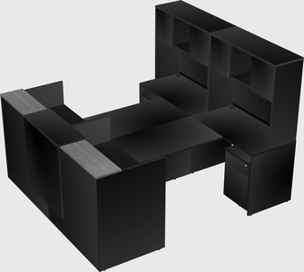 Shared u-shaped reception desks