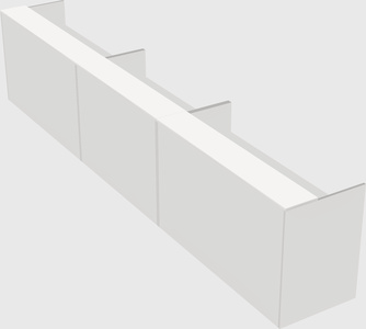 Long reception desk