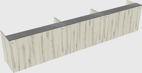 Long reception desk