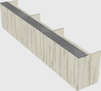Long reception desk