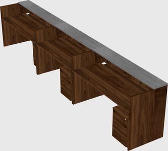 Long reception desk