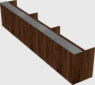 Long reception desk