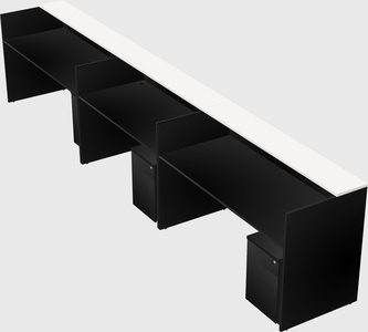 Long reception desk