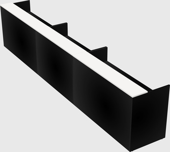 Long reception desk