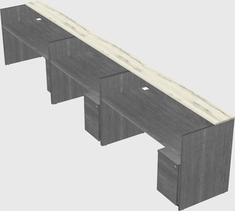 Long reception desk