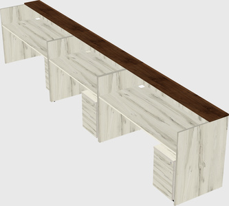 Long reception desk