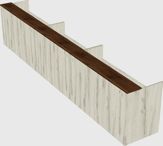 Long reception desk