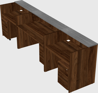 Long reception desk