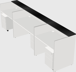 Long reception desk