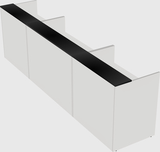 Long reception desk