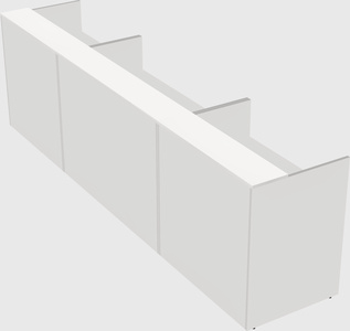 Long reception desk