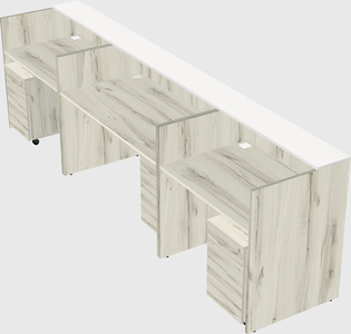 Long reception desk