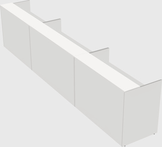 Long reception desk