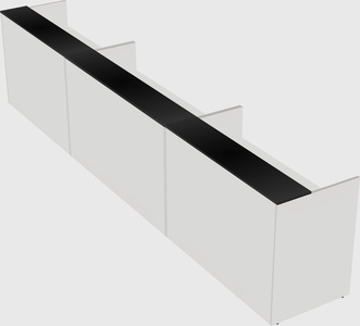 Long reception desk