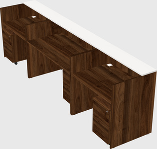 Long reception desk