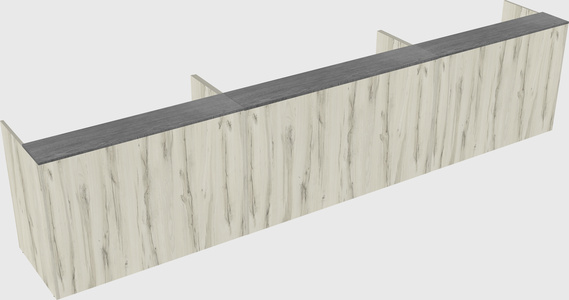 Long reception desk