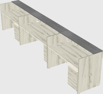 Long reception desk