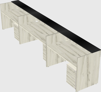 Long reception desk