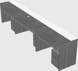 Long reception desk