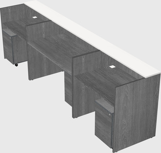 Long reception desk