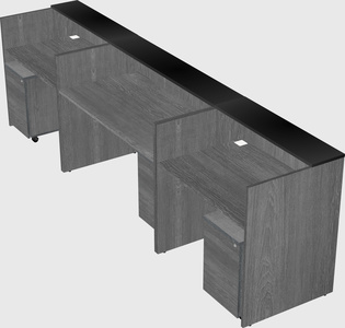 Long reception desk
