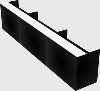 Long reception desk
