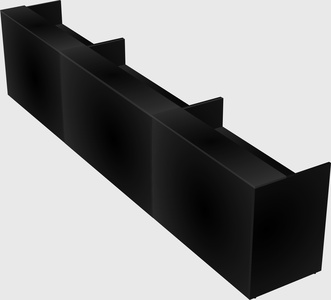 Long reception desk