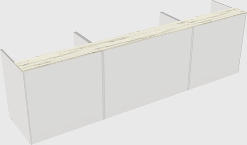 Long reception desk